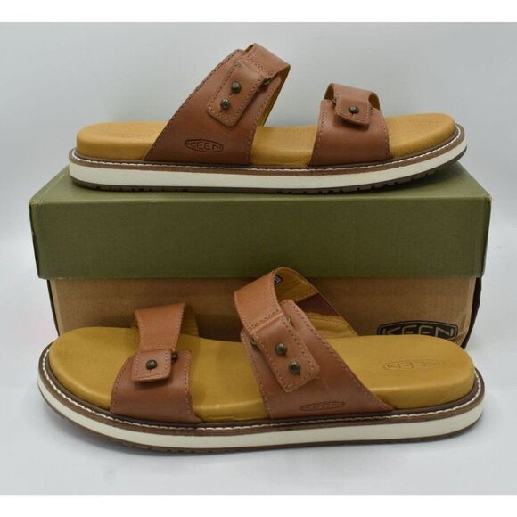 Keen Womens Size 10 Lana Slide Tortoise Shell Silver Birch Slip On Sandals - Picture 1 of 11